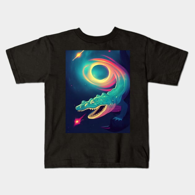 Lacoste Space Winged Alligator Kids T-Shirt by ComicsFactory